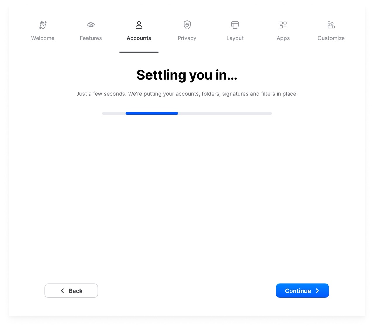 Mailbird Next importing accounts and settings from Mailbird Classic